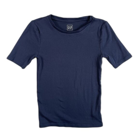 GAP Tops - GAP Modern T Shirt Womens S Navy Blue Round Neck Classic Cotton Basics